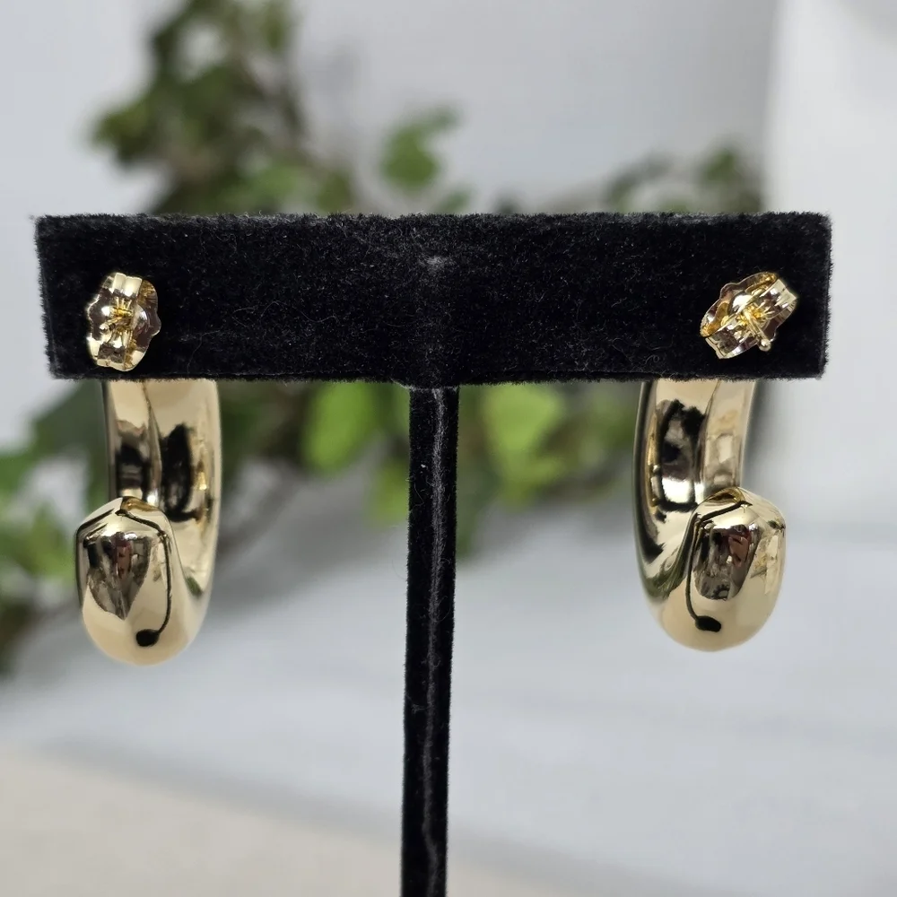Chunky Gold Filled Open Hoop Earrings
